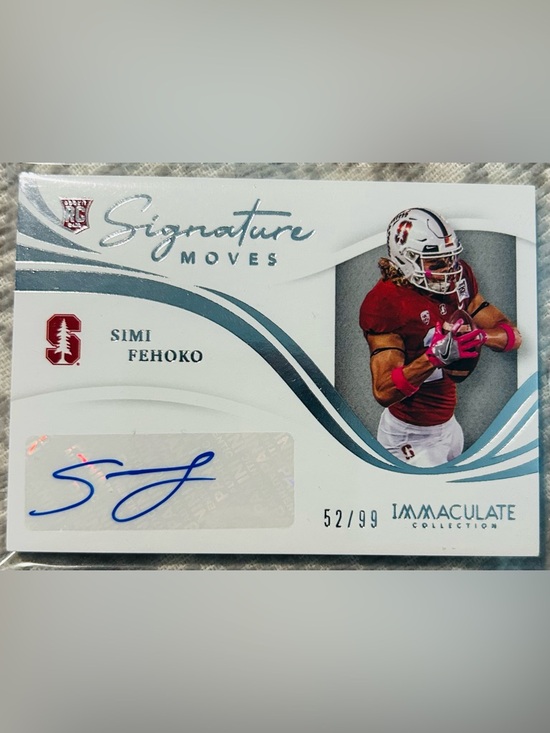 Panini Other - Simi Fehoko 2021 Panini Immaculate Signature Moves RC auto /99 #SM-SF